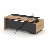 Стол с малой опорной тумбой Л/П с электрификацией DX.SRT.EM-200 (L) на Office-mebel.ru
