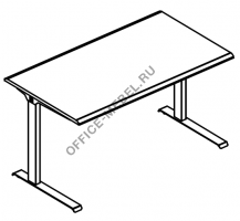 Стол рабочий на металлокаркасе МL 2 скоса МР А2 012.01 на Office-mebel.ru