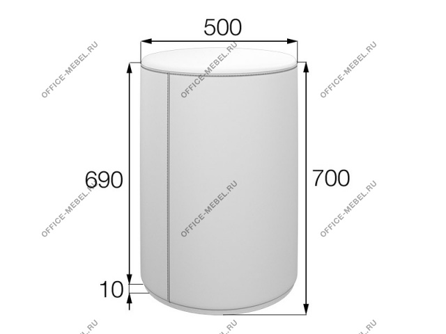 Мягкая мебель для офиса Пуф на регулируемой опоре БН-5070 на Office-mebel.ru