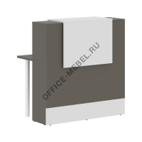 Стойка ресепшен прямая EDR 116, Мокко на Office-mebel.ru