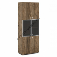 Шкаф со стеклом в алюминиевом профиле V-613 на Office-mebel.ru