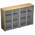 Шкаф для документов со стеклянными дверьми (стенка из 2 шкафов) МЕ 323 на Office-mebel.ru 1