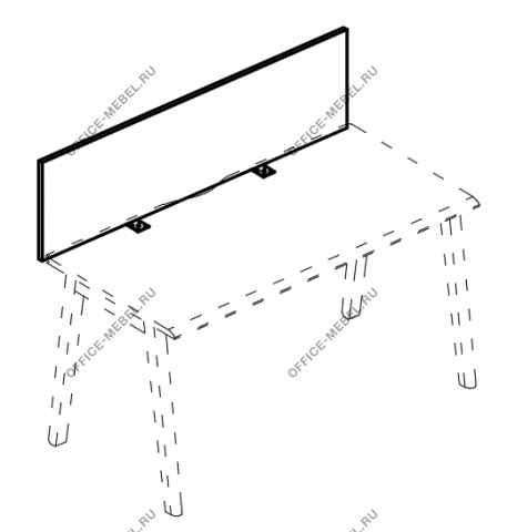 Экран настольный фронтальный ДСП для стола 100 МР Б 812 на Office-mebel.ru