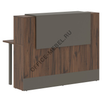 Стойка ресепшен прямая EDR 156, Дуб Денвер темный на Office-mebel.ru