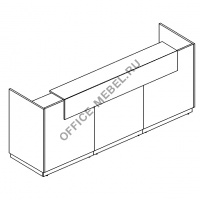 Стойка ресепшен прямая  30* А4 9830-3 на Office-mebel.ru