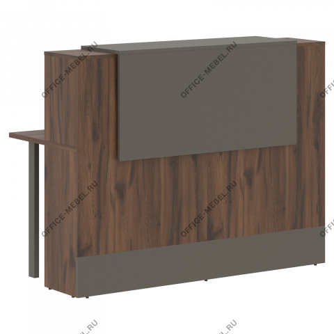 Стойка ресепшен прямая EDR 156, Дуб Денвер темный на Office-mebel.ru