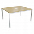 Стол переговоров STEEL 11701 белый каркас (с подрозетником) на Office-mebel.ru 1