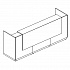Стойка ресепшен прямая (полка высокая) с подсветкой А4 9833-3 на Office-mebel.ru 1