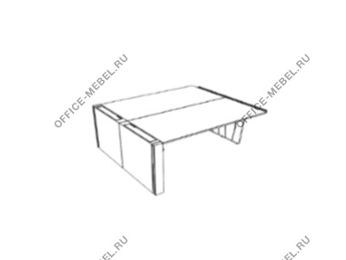 Двойной стол с боковым пьедесталом DK146BIT на Office-mebel.ru