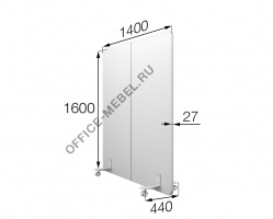 Перегородка на колесах 140/160 mv-140/160 на Office-mebel.ru