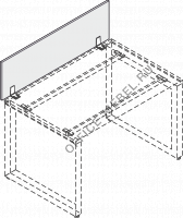 Экран настольный фронтальный L1200 на Office-mebel.ru