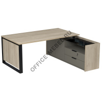 СТОЛ РАБОЧИЙ, НА ОПОРНОЙ ДВУСОСТАВНОЙ ТУМБЕ 15СОД.1609					 на Office-mebel.ru