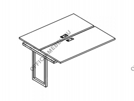 Секция стола рабочей станции на металлокаркасе QUATTRO (2х1600) А4 Б4 172-1 БП на Office-mebel.ru