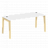 Стол рабочий руководителя, опоры - массив дерева OW.SRR-6.8 на Office-mebel.ru 1