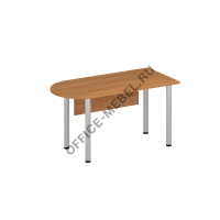 Стол полукруглый опоры хром МХ с экраном ДСП ФР 2111 на Office-mebel.ru