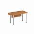Стол полукруглый опоры хром МХ с экраном ДСП ФР 2111 на Office-mebel.ru 1