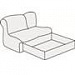 Мягкая мебель для офиса Элемент прямой двухместный с выдвижным ящиком 7А на Office-mebel.ru
