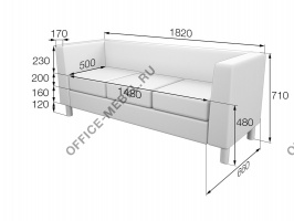 Диван 3-местный Dm3-2 на Office-mebel.ru