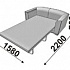 Мягкая мебель для офиса Диван-кровать двойной Этро (спальное место 1000 х 1900) на Office-mebel.ru 1