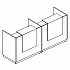 Стойка ресепшен с опорой (полка высокая) с подсветкой А4 9849 на Office-mebel.ru 1