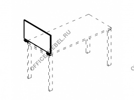 Экран настольный боковой/промежуточный ДСП с кронштейнами А4 Б 852 БП на Office-mebel.ru
