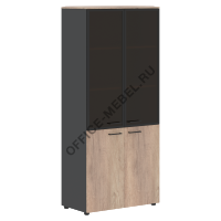 Шкаф комбинированный с дверьми в металлической рамке JHC 85.7 на Office-mebel.ru