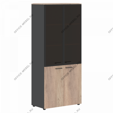 Шкаф комбинированный с дверьми в металлической рамке JHC 85.7 на Office-mebel.ru