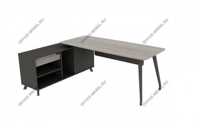 Стол руководителя с опорной тумбой, л\п DV88L-2.200154 на Office-mebel.ru
