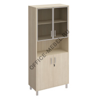 Шкаф для документов стекло в рамке + ДСП с замком + ниша В 430-823-1  на Office-mebel.ru