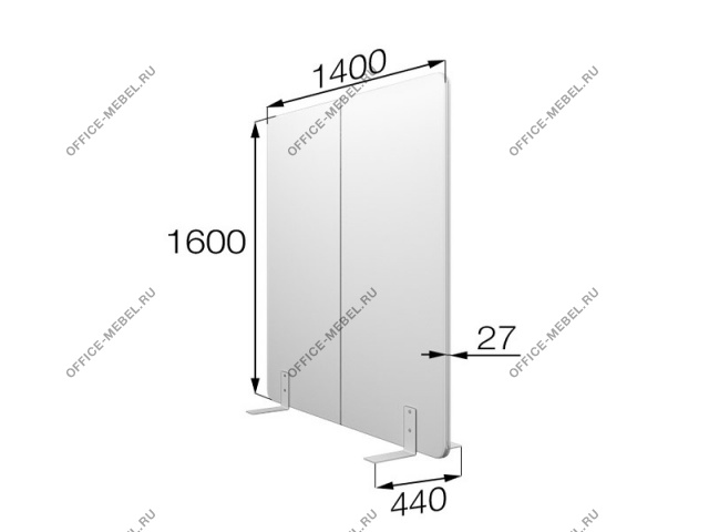 Перегородка без колес fx-140/160 на Office-mebel.ru