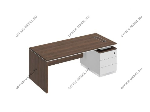 Стол руководителя (опора ДСП) на опорной тумбе (левый/правый) СИ 110 на Office-mebel.ru