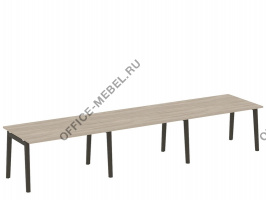 Стол переговорный (3 столешницы), опоры - массив дерева OW.PRG-3.3 на Office-mebel.ru