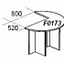 Брифинг-приставка фигурная угловая (правая) Karstula F0173 на Office-mebel.ru 1