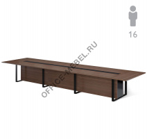 EXE Стол перег L536 черн/короб 101 922 WAL 09 BL на Office-mebel.ru