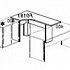 Приставка-стол с фигурной столешницей (левый) Karstula F0182 на Office-mebel.ru 1