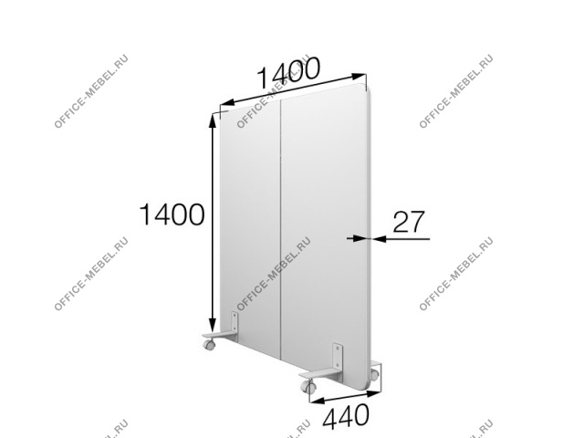 Перегородка на колесах 140/140 mv-140/140 на Office-mebel.ru