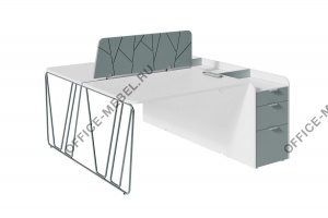 Композиция бенч с ажурной ногой и тумбами ART902.U604 на Office-mebel.ru