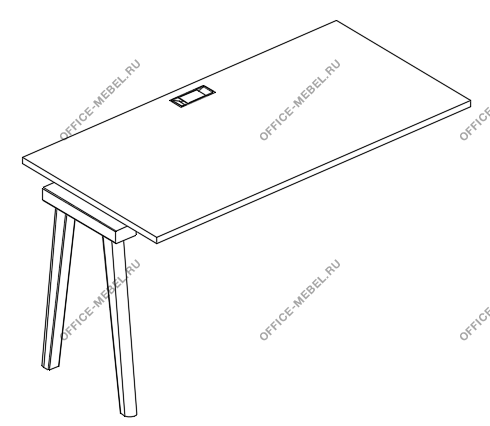 Секция стола рабочей станции АЛ 9013-1  на Office-mebel.ru