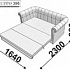 Мягкая мебель для офиса Диван-кровать двойной Хейфорд (спальное место 1000 х 1900) на Office-mebel.ru 1