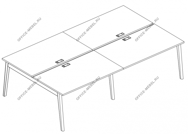Рабочая станция (4х160) АЛ 9178-2 на Office-mebel.ru