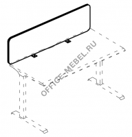 Экран для стола тканевый фронтальный МР А 865 на Office-mebel.ru