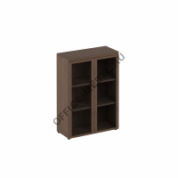 Шкаф для документов средний со стеклянными дверями МК 312-2 на Office-mebel.ru