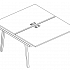 Секция стола рабочей станции (2х160) АЛ 9178-1  на Office-mebel.ru 1
