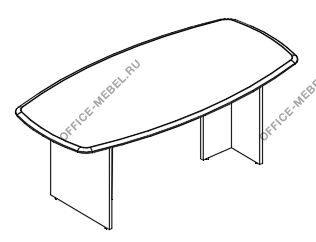 Стол для переговоров овальный на опорах ДСП МР 176 на Office-mebel.ru