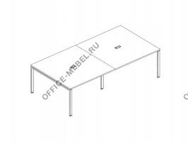 Стол для переговоров на металлокаркасе UNO А4 Б1 136-2 БП на Office-mebel.ru