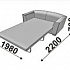 Мягкая мебель для офиса Диван-кровать тройной Этро (спальное место 1400 х 1900) на Office-mebel.ru 1