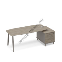 Стол руководителя на тумбе малой (тип 2) ТМ М1 114 на Office-mebel.ru