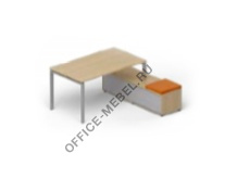 Рабочий стол на опорной тумб LVRU17.1808-1-R/L на Office-mebel.ru