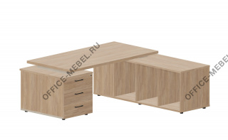 Стол на опорной сервисной тумбе (правый/левый) NR180TS на Office-mebel.ru