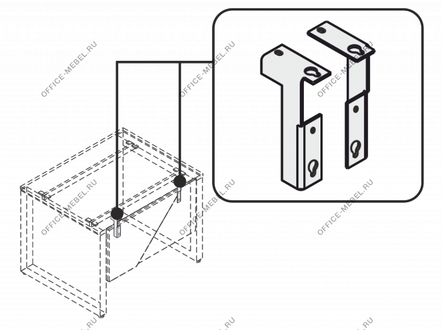 Держатель нижней панели MDF901 на Office-mebel.ru